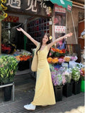 French Broken Flower Bow Sling Dress 2026 Summer New Temperament Slim Sweet Dress