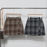 A Large Number Of Hairy Skirt Women Autumn And Winter Tlings Irregular High-Waisted A Short Skirt 8923