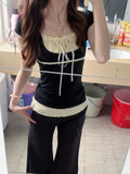 Colling And Colliding With Two Short-Sleeved T-Shirts For Girls Summer Slimming Design With A Sense Of Chic Casual Blouse