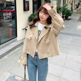 Short Windwear Girl Small Man 2025 Spring And Autumn New Lady Korean Version Loose Thin Outer Wear A Hundred Coat