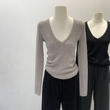 2026 Into The Spring People Kochian Old Money Wind Wearing V Collar Inside Wool Knitted Shirt Women Autumn And Winter Repair Clothes