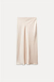 2025 Autumn New Women's Fashion Silk Silk Texture Feel Flute Multi-Colored Skirt 8338537