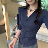 French Unique Delicate White Thin Sleeve Shirt Woman 2025 Summer New High-End Chic Chic Top