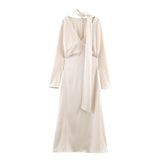 2025 New Women's Fashion Sexy Hot Babes Silk Silk Texture Dress 9973789