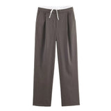 Autumn 2025 New Women's Fashion Casual Street Double Waist Wide Leg Pants 1608225