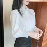 2025 Spring Dress New Temperament Heavy-Weight Industrial Hand Nail Beads Long-Sleeved Shirt Women's French Loose Blouse Tide