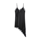Autumn 2025 New Female Fashion Sexy Hot Lace Asymmetric Dress 5919200