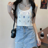 Shangya Hottie Sling Vest Women In The Summer With A Design Sense Of The Bottom Of The Knitting Short Coat Outside Tideins
