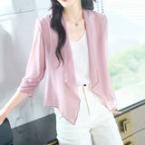Chiffon Shawl Coat Women 2025 Summer New Gas Thin Loose Cardigan Top With A Short Sunscreen