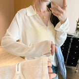 Lyselle Tiansi Linen V-Neck Blue Thin Sunscreen Hoodie Long-Sleeved T-Shirt For Women's Summer 2025 New Loose Top