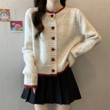 Grey Short Sweater Woman 2025 Spring And Autumn Knitted Open Shirt Jacket Small Man Miu Line Inside The Bottom Top