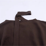 Spring 2025 New Long Fashion Loose Casual Niche Cape Shirt Top 3067719