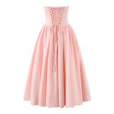 2026 Spring And Autumn New Women's Throb Fish Bone Steel Toco Sling Dress