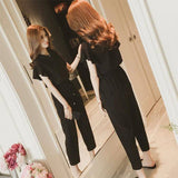 Summer Pet Petting Children Born High Girlfriends Korean Version Of 150Cm Short-Sleeved Casual Pants 150Cm155 Two Sets