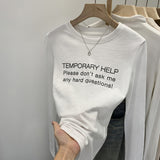 2026 Early Autumn Niche Does Not Hit The Long Sleeves Of The Bottom Shirt T-Shirts For Women's Spring Printing Tops