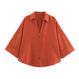 Spring 2025 New Long Fashion Loose Casual Design Small Shirt Top 2340939