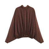 2025 New Women's Fashion Style Elegant Dot Shirt Skirt 5289161