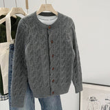 2026 Real Shot Picture Retro Loose Sesame Soft Thick Sweater Autumn And Winter Heavy Sweater Heavy-Working Shirt Jacket Niche Wear