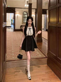 Lace Splicing Sleeveless Dress Female Summer Temperament Black A Short Skirt Rich Thousand Gold Waist Skirt
