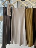 Acet-Sined Fishtail Half-Dress Woman 2025 Temperament Simple Hanging Feeling Thin As The Ass A Long Skirt