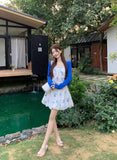 French Floral Sling Dress Woman 2025 Summer New Design Tender Sunscreen Shirt Two Sets