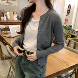 2025 Korean Ocean Gas Thin Knitted Open-Shirt Jacket Autumn And Winter New Unique To Wear Super-Looking Top