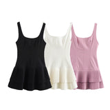 2025 Spring And Summer New Women's Fashion Sleeveless Wide-Folding Trouser Dress 3067322