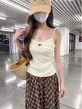 Miu Lace Design Bow Sling Sling Vest 2026 New Pure Desire To Be Skinny Can Wear Coat
