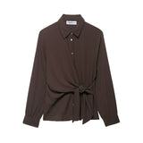 Autumn 2025 New Women's Fashion Temperament Zou Cloth Shirt Wide Leg Pants 8931572