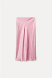 2025 Autumn New Women's Fashion Silk Silk Texture Feel Flute Multi-Colored Skirt 8338537