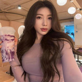 2025 Pure Temperament Long-Sleeved Slimming Net Yarn Sexy Bag Hip Skirt Top + Short Skirt