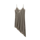 Autumn 2025 New Female Fashion Sexy Hot Lace Asymmetric Dress 5919200