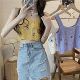 Shangya Hottie Sling Vest Women In The Summer With A Design Sense Of The Bottom Of The Knitting Short Coat Outside Tideins