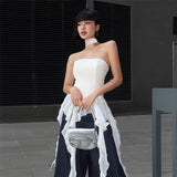 2025 New Fairy Fluttering Vest Temperament Goddess Flowing Souster Body Rubbed Woman