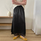 Acet Skirt 2026 New Summer Korean Temperament Wave Half Dress Female High Waist Thin A-Shaped Skirt
