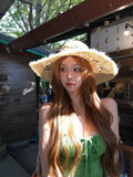 French Retro Holiday Texture Green Sling Dress Short Skirt Women's Summer New Seaside Bra Skinny Dress