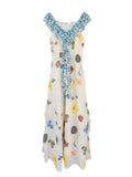 Lotus Leaf Fragmented Flower Sling Vacation Dress Women's Summer 2026 New Yunnan Sichuan West Tourism Gont Dress