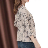 Net Red Printed Suit 2025 New Spring And Autumn Korean Version Of Large-Size Short-Fit Retro Long-Sleeved Suit Coat Woman