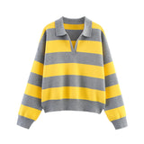 2025 Autumn New Round Neck Loose Set Female Design Temperament Knitting Shirt 5536162