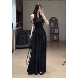 French Gentle White Hanging Neck Sling Dress Women's Summer 2026 New Temperament Seaside Holiday Dress
