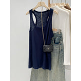 Real Shoot Wearing Sleeveless Small Sling Vest Women Summer 2026 New Inside And Outside Wearing Threaded Tops