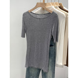 Leier Tilme Wool Medium Thin Short-Sleeved T-Shirt 2026 New Unique Beautiful Top