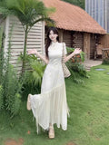 New Chinese Style Of Noble Feeling Of The Fancy Cheongsam Improved Dress Temperament Tux Design Feeling Waist Long Dress
