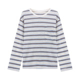Korean Languid Wind Hit The Striped Striped T-Shirt Girl Early Autumn Thin Sunscreen Shirt Loose Casual Top