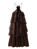 2025 Spring Summer New Women's Fashion Sexy Hot Girls Three-Dimensional Laminated Decorative Dress