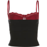 2025 New High-End Retro Bump Color Small V-Neck Slings Girls Thin Tops