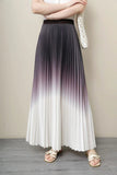 Advanced Color Gradient Dress Dress Woman 2025 Early Spring New Long Dress High Waist Lengthened Version Of The 100-Folded Skirt