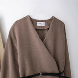 2026 Autumn New Women's Fashion Casual Temperament With Belt Soft Coat 1255937