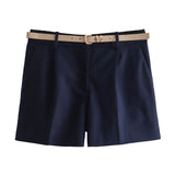 2025 Summer New Women's Assembly Belt Decoration Casual Fashion Shorts 8372104