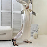 Acet Skirt 2026 New Summer Korean Temperament Wave Half Dress Female High Waist Thin A-Shaped Skirt